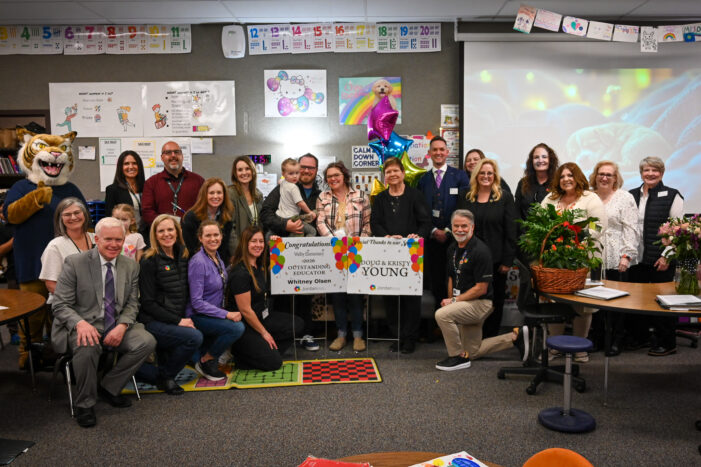 Welby elementary students and adults.