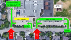 Welby Elementary Drop off/ Pick up parking lot map