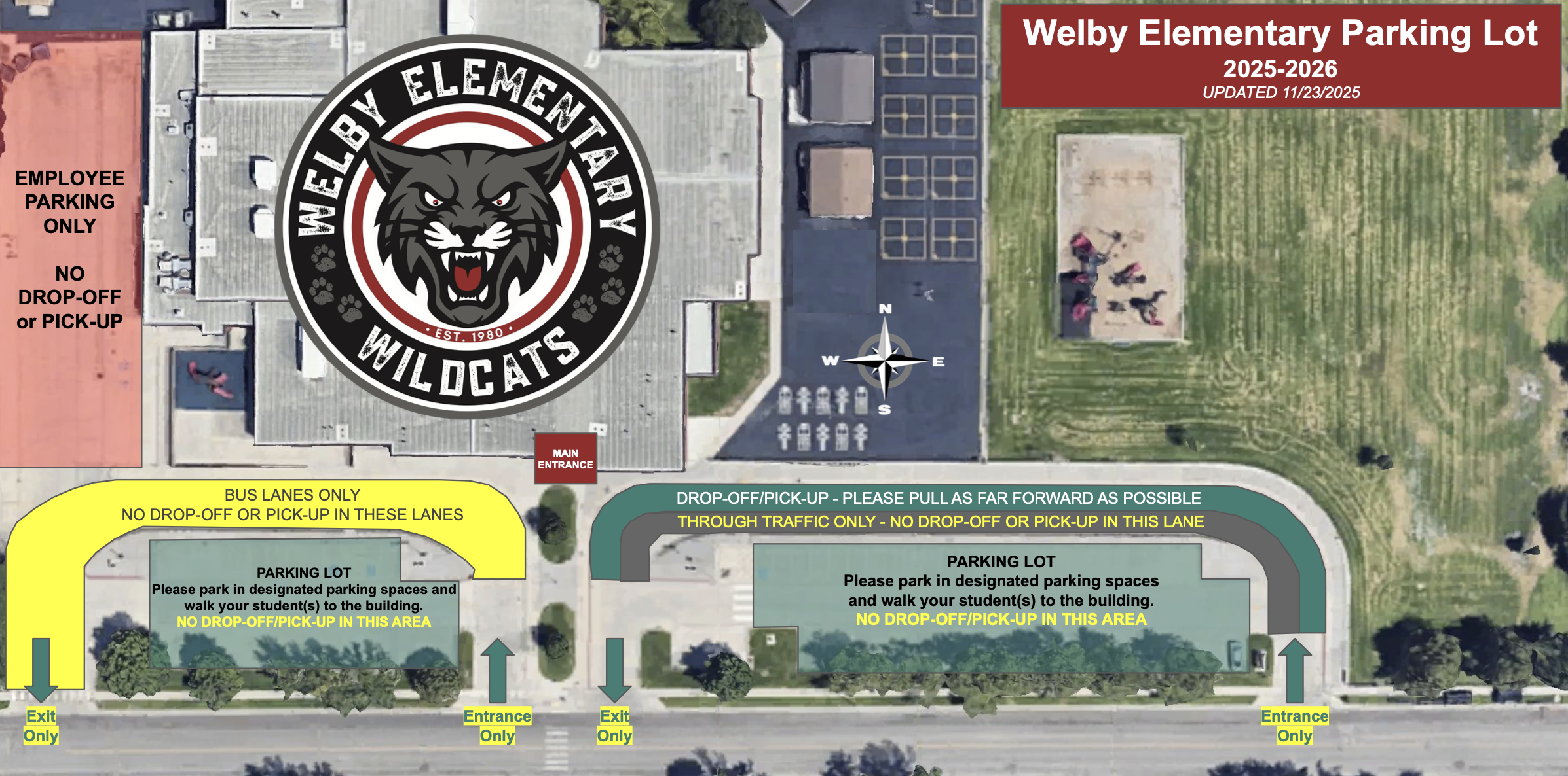 Welby Elementary School Parking Lot plan.